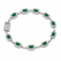 Emerald Royale Bracelet Silver