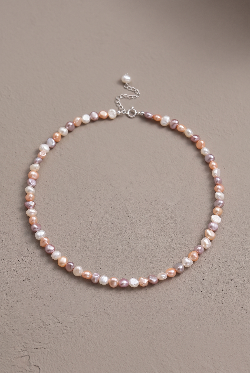 DropIQ mixed-colour baroque nugget pearl necklace