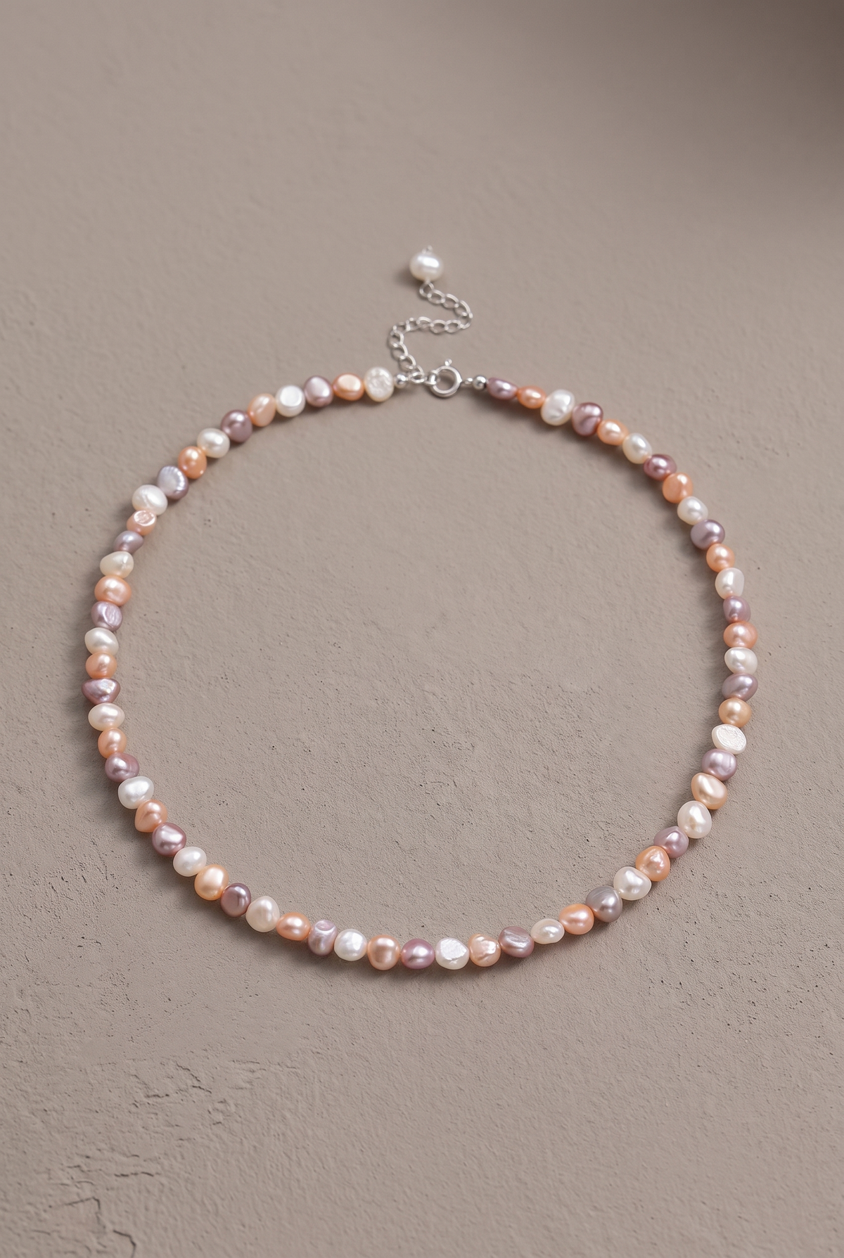 DropIQ mixed-colour baroque nugget pearl necklace